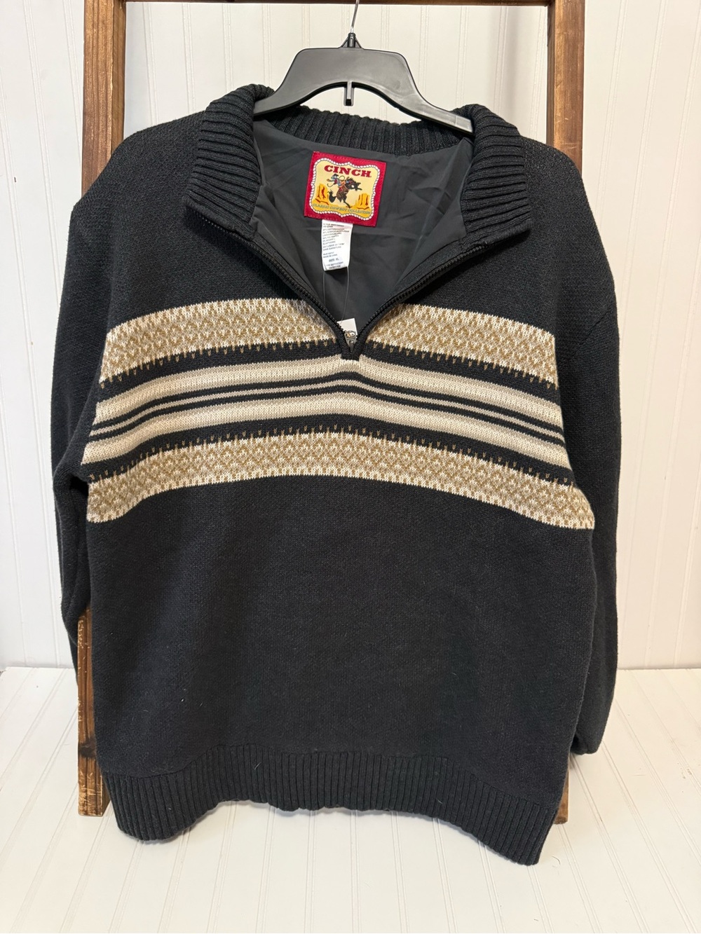 Cinch Men’s Heavyweight 1/4 Zip Sweater Size XL